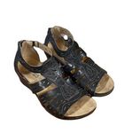 Born concept Born Dark Brown Leather Woven Crisscross Sandals Women Sz 8 Photo 0