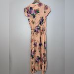 & Other Stories & Other Stories Los Angeles Atelier Pink Peach Floral Wrap Midi Dress size US 8 Photo 7