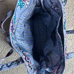 Vera Bradley Tote Bag Blue Makani Paisley pattern Shoulder Bag Photo 4
