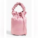 Ganni Pink Scrunchie Occasion Knots Top Handle Tote Bag Shoulder Drawstring Purse Photo 0