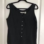Martinique women's black sleeveless button front top, Size: M Size M Photo 0