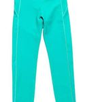 Anthropologie NWT Wilo the Label Outline leggings sea green ribbed high rise cropped Small Photo 3