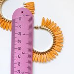Boutique Orange Raffia Earrings Photo 2