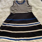 Anne Klein ANNE KLIEN summer Striped Black and Blue Sleeveless Dress size L brand new Photo 8