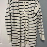 Max Studio Black And White Striped Cardigan Photo 0