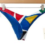 Mara Hoffman Kay Cheeky Colorblock Multicolor Bikini Bottoms XS Photo 0