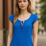 J. CREW Royal Blue Gauze Drop Waist Short Dress or Cover Up ~ Women's Size SMALL Photo 0