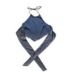 Blue Blush NWT, Satin Halter Toe Back Top, Sz S Photo 10
