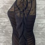 BCBGMAXAZRIA Mesh Ruched Cocktail Dress Photo 4