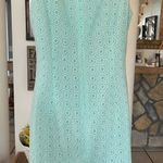 Muse SQUARE NECKLINE EYELET COTTON DRESS size 6 Photo 1