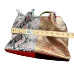 Borse in Pelle CUTE Multicolor Snakeskin Leather Satchel Crossbody Bag Italy Orange Photo 11