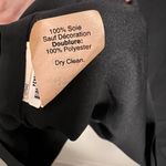 Madewell Black Silk & Gold Sequin Shoulder Accent Back Ribbon Cutout Dress Photo 4