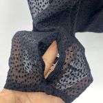 EXPRESS Jacquard Dot Faux Wrap Front op black concert date night classy chic Photo 5