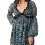 Free People Pennie Printed Babydoll Mini Dress Photo 1