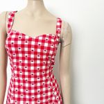 Avec Les Filles [] Cherry Gingham Sweetheart Neck Fit & Flare Midi Dress NWT 14 Photo 6