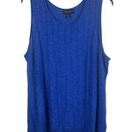 Susan Graver  Sleeveless Soft Textured Knit Royal Blue Tank Top 4X Photo 0