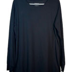 Torrid  Classic Fit Black Scoop Neck Long Sleeve Blouse Size 1 (14/16) EUC #0341 Photo 0