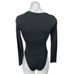 ZARA  Women's Black Long Sleeve Crew Neck Stretch T Shirt Bodysuit Top Size M Photo 1