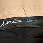 INC Jeans Womens 6 Curvy Fit Skinny Leg Black Coated Denim Pants Sexy Photo 1