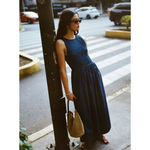 Madewell  The Melody Scoopback Smocked Midi Dress Blue Moon A Line XL NWT Photo 6