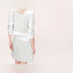 Lou & grey Ann Taylor LOFT Microstripe Linen Moto Jacket M Photo 4