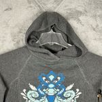 Telluride Sweater Womens XS Gray Blue Graphic Hoodie Knit Neutral Active Outdoor Photo 3