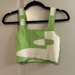 Princess Polly Green and White Checkered Top Photo 2