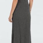 Dissh Goldie Slate Marle Midi Dress Halter Ribbed XL Grey Stretch linen Blend Gray Photo 1
