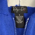 University Of Kentucky Wildcats Cardigan Sweater Blue Hooded Zip Knit Size Small Photo 4