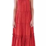 Sundry NWT NEW Stripe Tiered Maxi Dress Red Sleeveless Cotton Size 2 Medium Photo 5