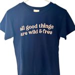 Obsessive Love  Juniors Navy Wild And Free Cactus Crop T-shirt Photo 1
