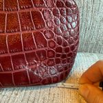 Patricia Nash  Leather Framed Kiss Lock Crossbody Bag Burgundy Croc Embossed Photo 4