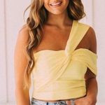 These Three Boutique Yellow One-shoulder Crop Photo 0