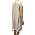 Croft & Barrow Linen Blend Split Neck Tan Croft Barrow Floral Embroidered Sleeveless Dress M Photo 6
