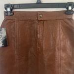 Vintage Leather Unlimited Brown Leather Pencil skirt color tobacco size large 💚 Photo 1
