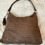NWOT Bella Russo Faux Suede Slouch Bag 16x12x3.5 Brown Photo 4