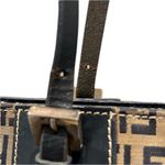 Fendi Navy Zucca Tote - piping wear Photo 12