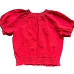 Old Navy NEW  Red Size XXL Tall Seersucker Balloon Sleeve Top Photo 1