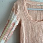 Free People Top We The Free Big Sur Long Sleeve T-Shirt Soft Pink Combo XS GUC Photo 8