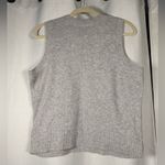 Charter Club Grey Knit Pearl Sleeveless Sweater Vest Medium Photo 1