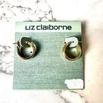 Liz Claiborne  gold tone small hoop earrings Photo 0