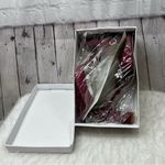 NWT GGBLCS Heels Satin Rhinestone 10.5 Block Heel Pumps Pointed Toe Burgundy Red Photo 14