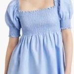 NWT Hill House Home The Athena Nap Dress in light blue glitter check Size XS Photo 0