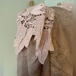 Capriccio by Digna Jacquard Silk Dress Lace Trim Victorian VINTAGE Pink Size 2 Photo 1