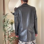 ZARA Oversized Black faux leather Coat Photo 4