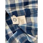 Dress Barn  Women's Multi-Blue Plaid Top Photo 3