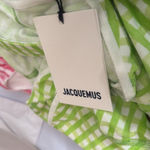 Jacquemus  Tuba cropped gingham jersey turtleneck top Photo 8