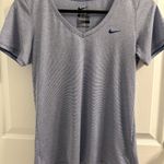 Nike Dri Fit Striped Short Sleeve Workout Top Photo 0