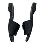 Prada Saffiano Triangle Logo Plaque Slide Flat Sandal Black Size 36.5 Photo 6