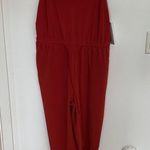 Athleta  Orange V-Neck Jumpsuit NWT sz 14 Photo 0